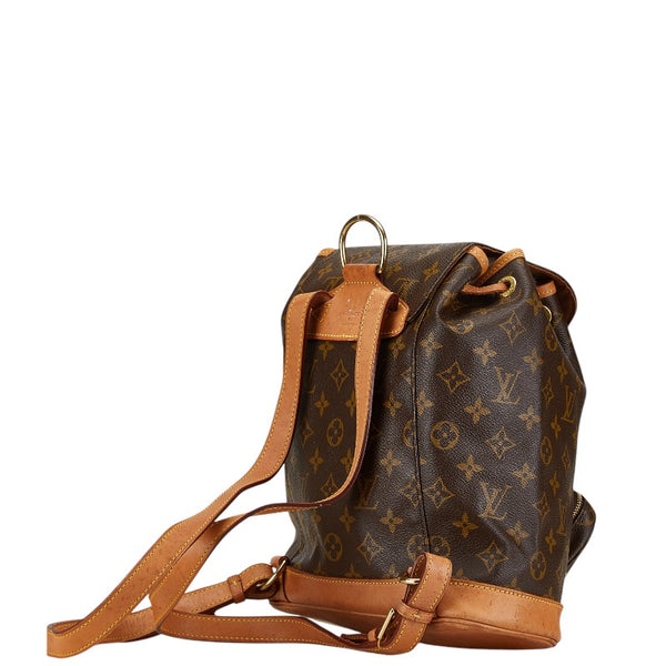 ルイ ヴィトン モノグラム モンスリMM リュック バックパック M51136 ブラウン PVC レザー レディース LOUIS VUITTON 【中古】
