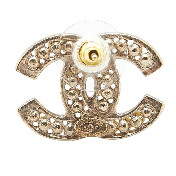 シャネル ココマーク ピアス ゴールド メッキ フェイクパール レディース CHANEL 【中古】