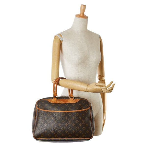 ルイ ヴィトン モノグラム ドーヴィル ハンドバッグ M47270 ブラウン PVC レザー レディース LOUIS VUITTON 【中古】
