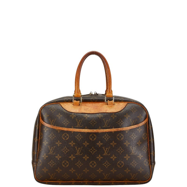 ルイ ヴィトン モノグラム ドーヴィル ハンドバッグ M47270 ブラウン PVC レザー レディース LOUIS VUITTON 【中古】