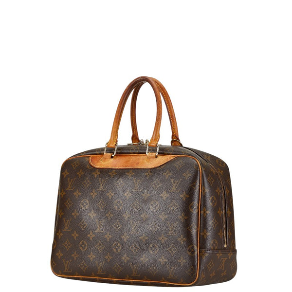 ルイ ヴィトン モノグラム ドーヴィル ハンドバッグ M47270 ブラウン PVC レザー レディース LOUIS VUITTON 【中古】