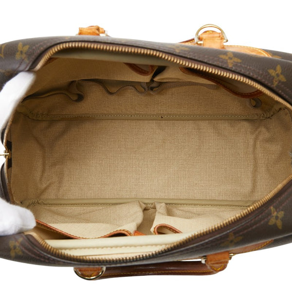 ルイ ヴィトン モノグラム ドーヴィル ハンドバッグ M47270 ブラウン PVC レザー レディース LOUIS VUITTON 【中古】