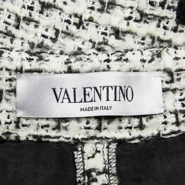 ヴァレンチノ ドット 水玉 キュロットパンツ ショートパンツ サイズ：38 ホワイト ブラック ウール アクリル レディース Valentino 【中古】