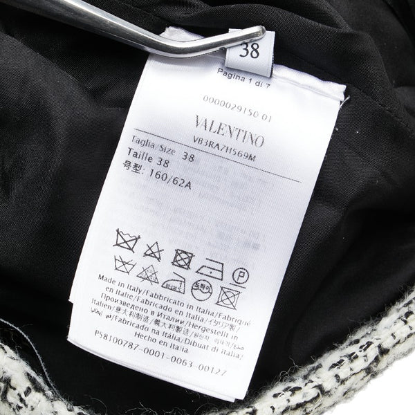 ヴァレンチノ ドット 水玉 キュロットパンツ ショートパンツ サイズ：38 ホワイト ブラック ウール アクリル レディース Valentino 【中古】