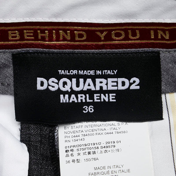 ディースクエアード スーツ セットアップ サイズ：36 グレー ウール ポリウレタン レディース DSQUARED2 【中古】