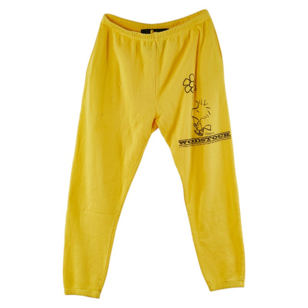 マークジェイコブス PEANUTS ピーナッツ コラボ ウッドストック THE GYM PANT ジャージ スウェットパンツ サイズ:S イエロー コットン レディース MARC JACOBS 【中古】