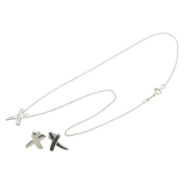 ティファニー キス ピアス ネックレス セット SV925 シルバー レディース TIFFANY&Co. 【中古】