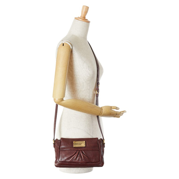 マークバイマークジェイコブス 斜め掛け ショルダーバッグ ブラウン レザー レディース MARC BY MARC JACOBS 【中古】