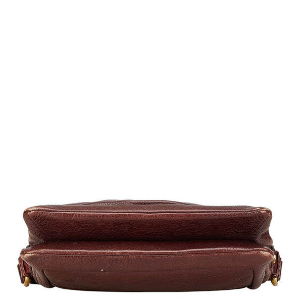マークバイマークジェイコブス 斜め掛け ショルダーバッグ ブラウン レザー レディース MARC BY MARC JACOBS 【中古】