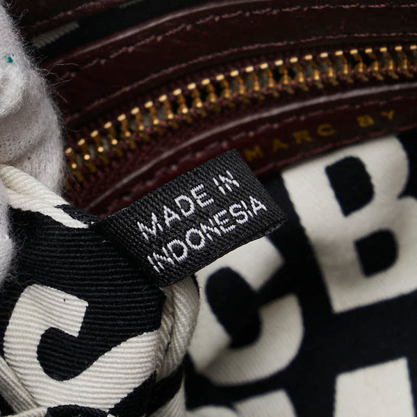 マークバイマークジェイコブス 斜め掛け ショルダーバッグ ブラウン レザー レディース MARC BY MARC JACOBS 【中古】