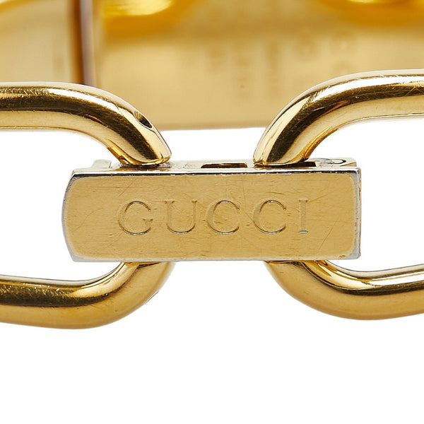 グッチ 腕時計 1500L クオーツ ブラック文字盤 メッキ レディース GUCCI 【中古】