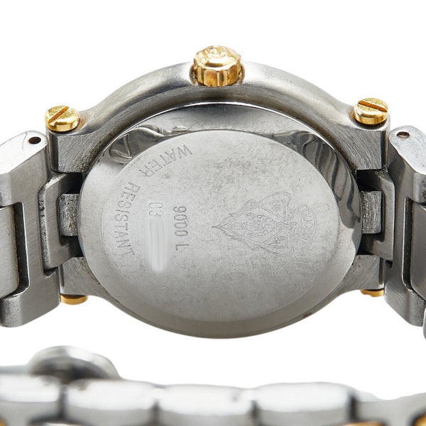 グッチ インターロッキングG 腕時計 9000L クオーツ ゴールド文字盤 ステンレススチール メッキ レディース GUCCI 【中古】