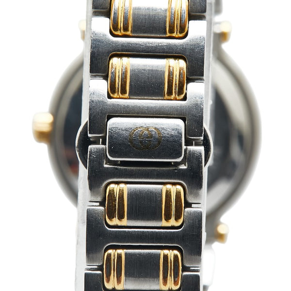 グッチ インターロッキングG 腕時計 9000L クオーツ ゴールド文字盤 ステンレススチール メッキ レディース GUCCI 【中古】