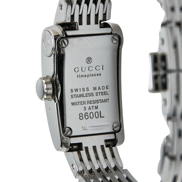 グッチ Gメトロ 腕時計 8600L クオーツ シルバー文字盤 ステンレススチール レディース GUCCI 【中古】