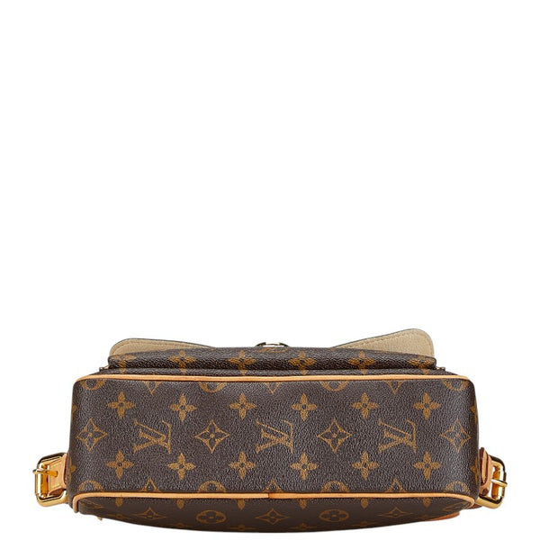 ルイ ヴィトン モノグラム ラヴェッロGM 斜め掛け ショルダーバッグ M52077 ブラウン PVC レザー レディース LOUIS VUITTON 【中古】