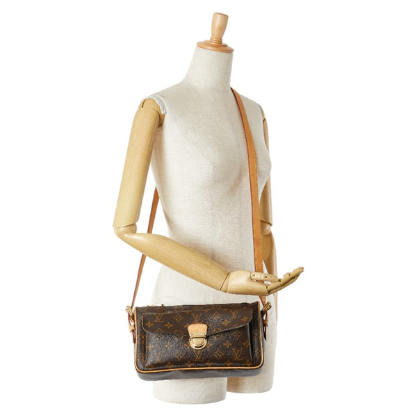 ルイ ヴィトン モノグラム ラヴェッロGM 斜め掛け ショルダーバッグ M52077 ブラウン PVC レザー レディース LOUIS VUITTON 【中古】