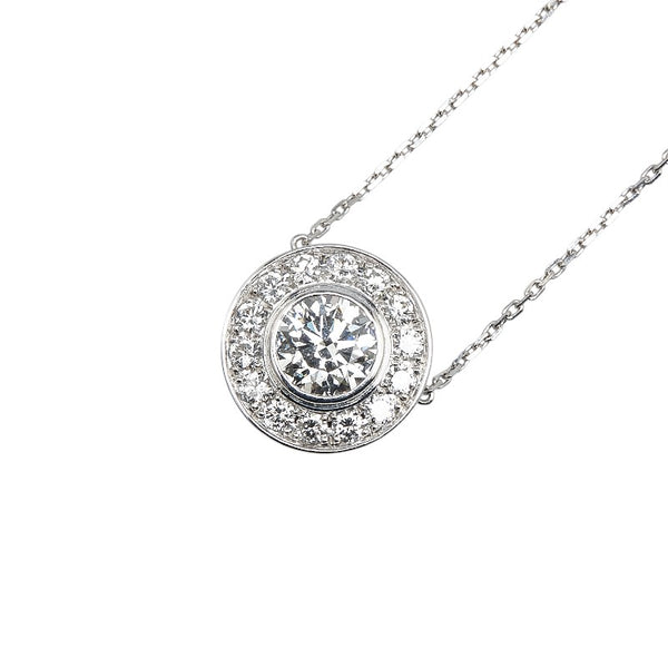 Pt900 プラチナ Pt850 プラチナ 合成ダイヤ2.05ct ダイヤ0.68ct ペンダントネックレス レディース 【中古】