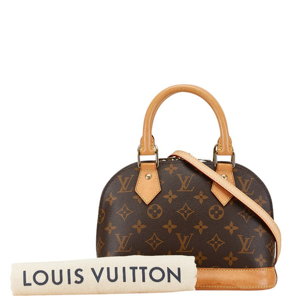 ルイ ヴィトン モノグラム アルマBB ハンドバッグ ショルダーバッグ 2WAY M53152 ブラウン PVC レザー レディース LOUIS VUITTON 【中古】