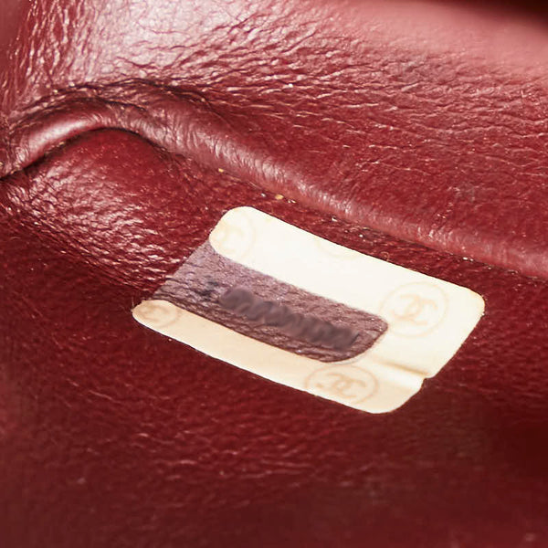 シャネル Vステッチ ダブルフラップ ココマーク チェーン ショルダーバッグ ブラック ラムスキン レディース CHANEL 【中古】