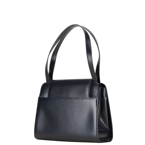 カルティエ ミニハンドバッグ ブラック レザー レディース CARTIER 【中古】