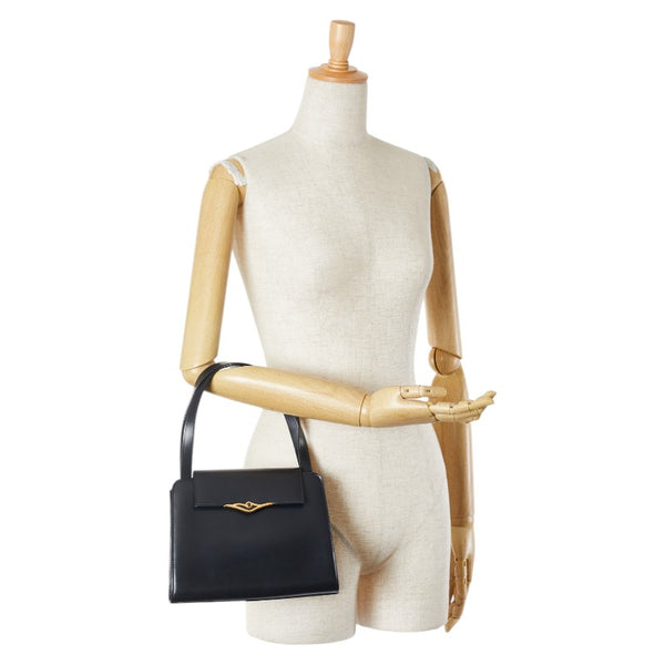 カルティエ ミニハンドバッグ ブラック レザー レディース CARTIER 【中古】