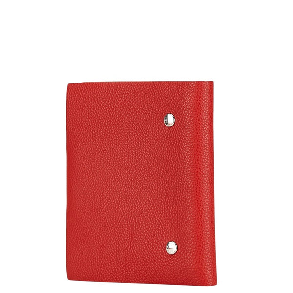 エルメス ユリスPM 手帳カバー 11穴 レッド トゴ レディース HERMES 【中古】