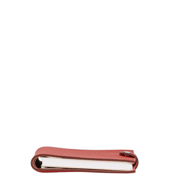 エルメス ユリスPM 手帳カバー 11穴 レッド トゴ レディース HERMES 【中古】