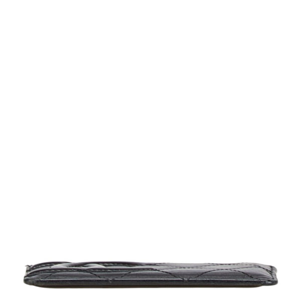 シャネル カンボンライン ココマーク カードケース 名刺入れ ブラック ラムスキン エナメル レディース CHANEL 【中古】