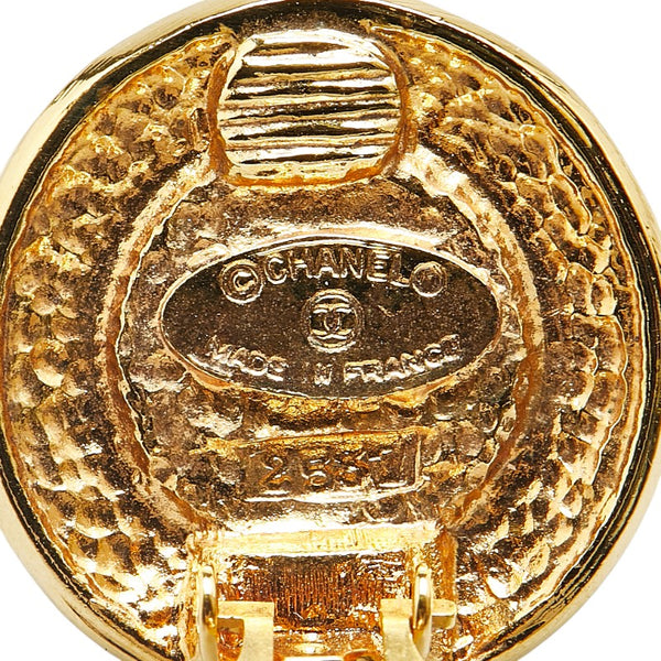 シャネル ロゴ イヤリング ゴールド メッキ フェイクパール レディース CHANEL 【中古】
