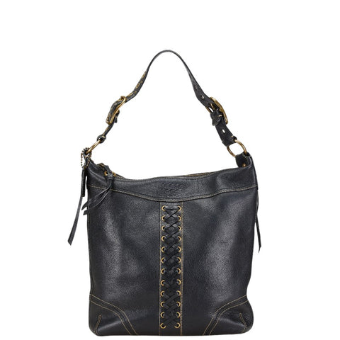 コーチ トートバッグ ワンショルダーバッグ 10400 ブラック レザー レディース COACH 【中古】