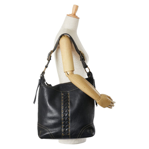 コーチ トートバッグ ワンショルダーバッグ 10400 ブラック レザー レディース COACH 【中古】