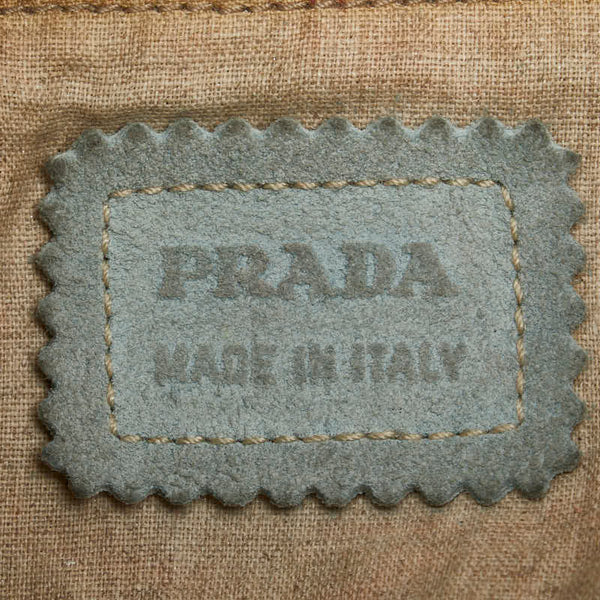 プラダ ハンドバッグ ワンショルダーバッグ グリーン スエード レディース PRADA 【中古】