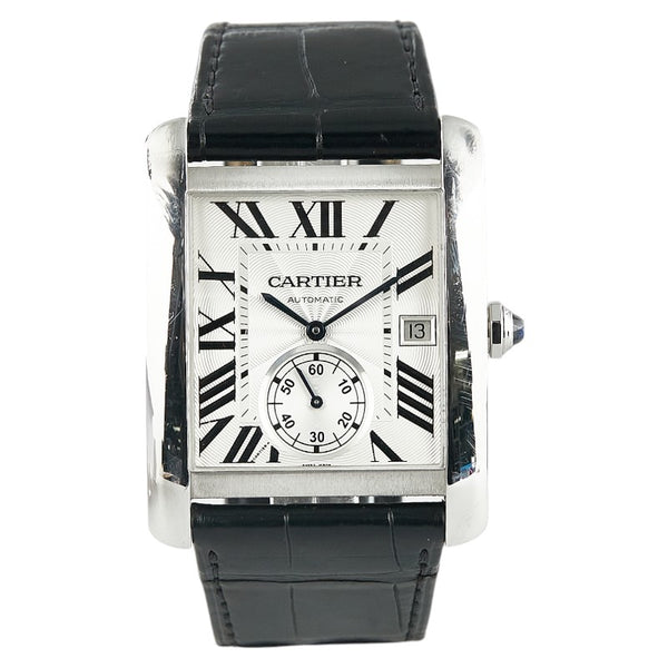 カルティエ タンクMC スモールセコンド 腕時計 W5330003 自動巻き シルバー文字盤 ステンレススチール メンズ CARTIER 【中古】