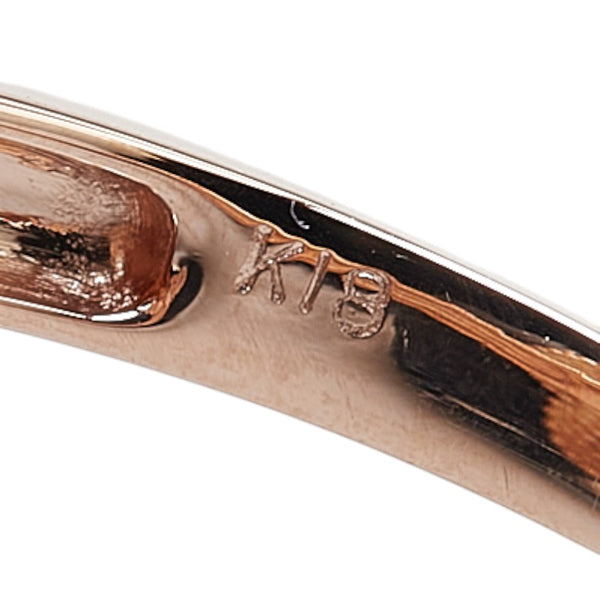 K18PG ピンクゴールド クローバー 四つ葉 モチーフ リング 指輪 レディース 16号 【中古】