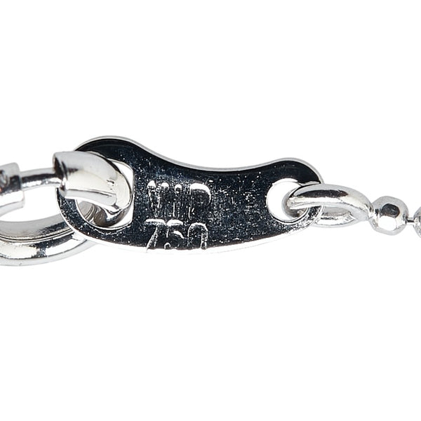 K18WG ホワイトゴールド 黒蝶真珠11mm ダイヤ1.06ct ハート モチーフ ネックレス レディース 【中古】
