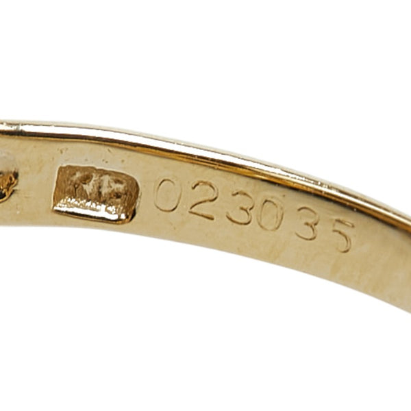 ノーブランド Pt900 プラチナ K18YG イエローゴールド コンビ サファイア0.23ct ダイヤ0.35ct リング 指輪 レディース no brand 10号 【中古】