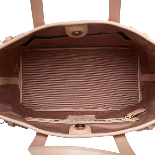 クリスチャンディオール カナージュ ハンドバッグ トートバッグ ピンク レザー レディース Christian Dior 【中古】