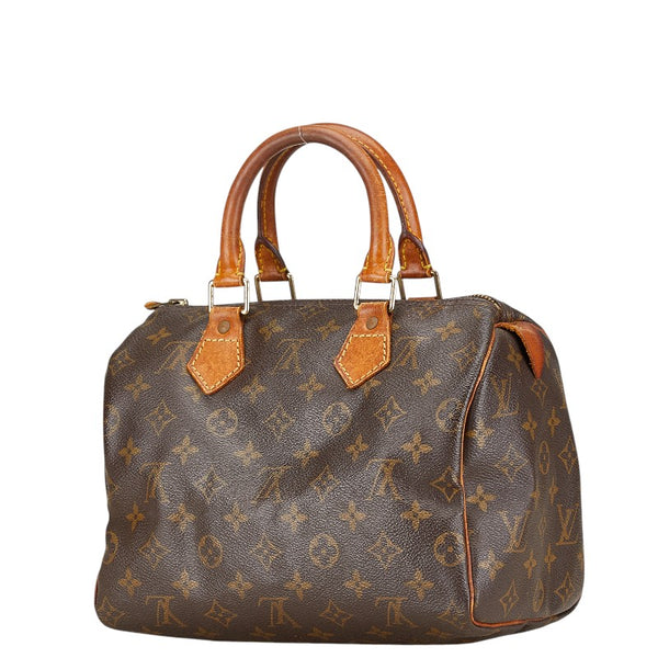 ルイ ヴィトン モノグラム スピーディ25 ハンドバッグ ミニボストンバッグ M41528 ブラウン PVC レザー レディース LOUIS VUITTON 【中古】