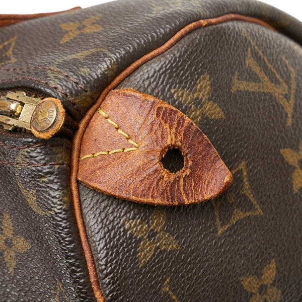 ルイ ヴィトン モノグラム スピーディ25 ハンドバッグ ミニボストンバッグ M41528 ブラウン PVC レザー レディース LOUIS VUITTON 【中古】
