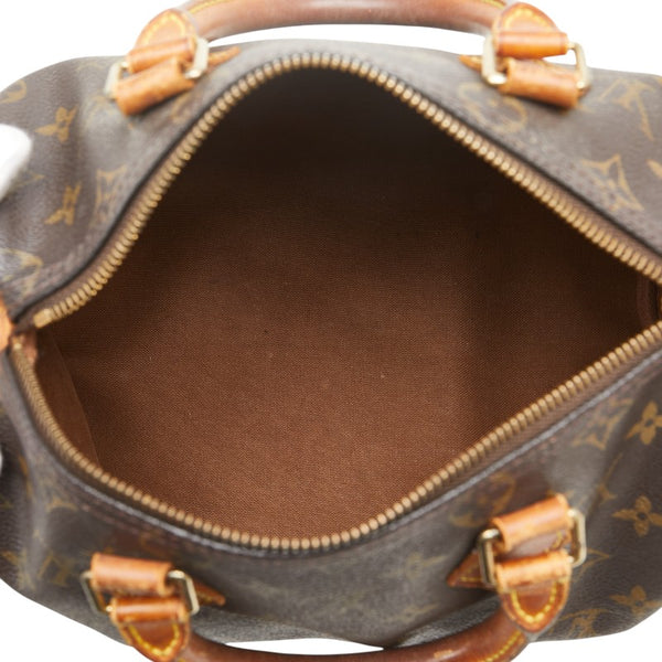 ルイ ヴィトン モノグラム スピーディ25 ハンドバッグ ミニボストンバッグ M41528 ブラウン PVC レザー レディース LOUIS VUITTON 【中古】