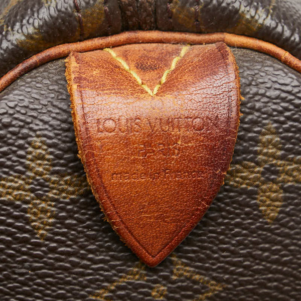 ルイ ヴィトン モノグラム スピーディ25 ハンドバッグ ミニボストンバッグ M41528 ブラウン PVC レザー レディース LOUIS VUITTON 【中古】