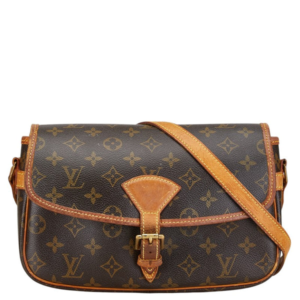 ルイ ヴィトン モノグラム ソローニュ 斜め掛け ショルダーバッグ M42250 ブラウン PVC レザー レディース LOUIS VUITTON 【中古】