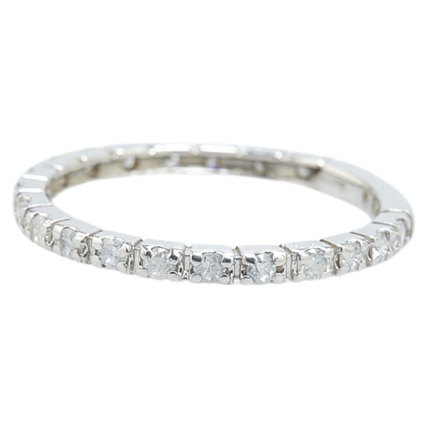 Pt900 プラチナ ダイヤ0.30ct フルエタニティ リング 指輪 レディース 7.5号 【中古】