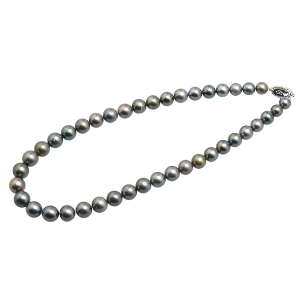スターリングシルバー 黒蝶真珠8.5～11mm ネックレス レディース 【中古】