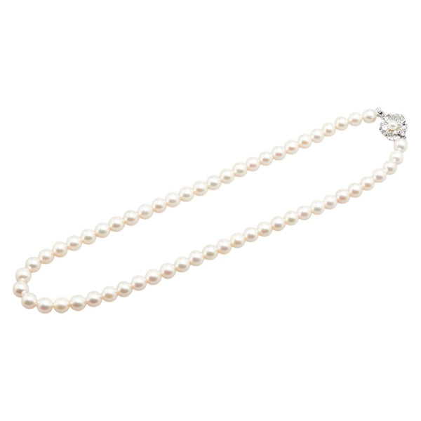 スターリングシルバー アコヤパール7～7.5mm ネックレス レディース 【中古】