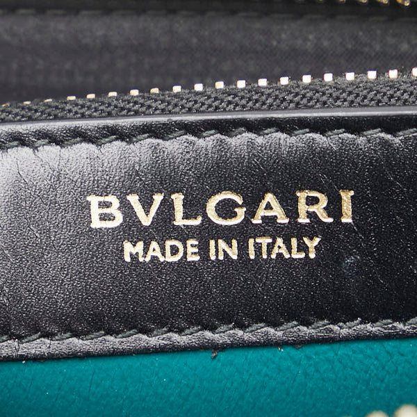 ブルガリ セルペンティ フォーエバー 長財布 ラウンドファスナー ブラック レザー レディース BVLGARI 【中古】