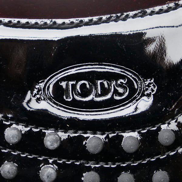 トッズ モカシン ドライビングシューズ スリッポン サイズ：10 ガーネット ブラック ベルベット レザー メンズ TOD’S 【中古】