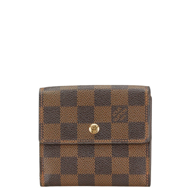 ルイ ヴィトン ダミエ ポルトフォイユ エリーズ 二つ折り財布 N61654 ブラウン PVC レザー レディース LOUIS VUITTON 【中古】