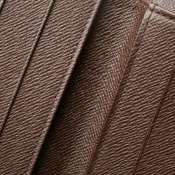 ルイ ヴィトン ダミエ ポルトフォイユ エリーズ 二つ折り財布 N61654 ブラウン PVC レザー レディース LOUIS VUITTON 【中古】