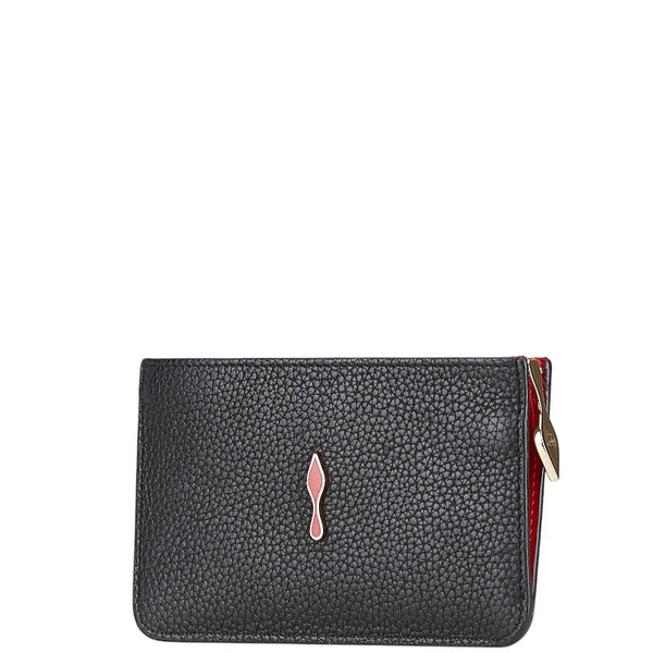 クリスチャンルブタン コインケース 小銭入れ ブラック レッド レザー レディース Christian Louboutin 【中古】